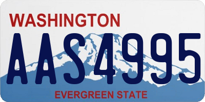 WA license plate AAS4995