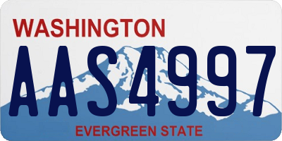 WA license plate AAS4997