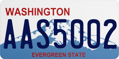 WA license plate AAS5002