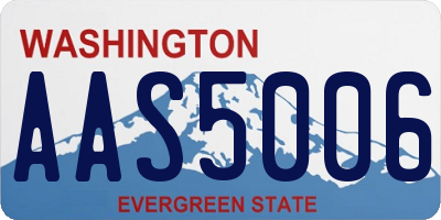 WA license plate AAS5006