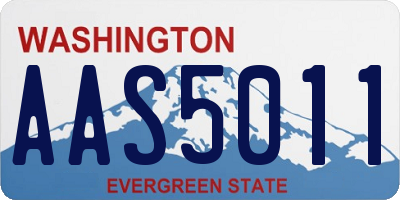 WA license plate AAS5011