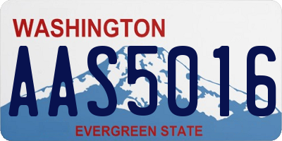 WA license plate AAS5016