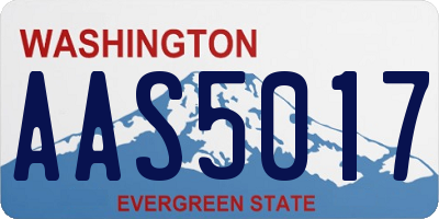 WA license plate AAS5017