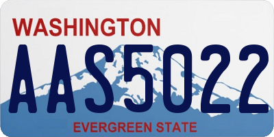 WA license plate AAS5022