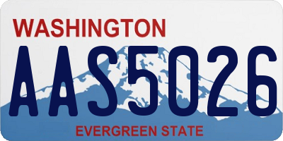 WA license plate AAS5026