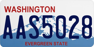 WA license plate AAS5028