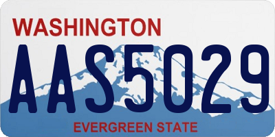 WA license plate AAS5029