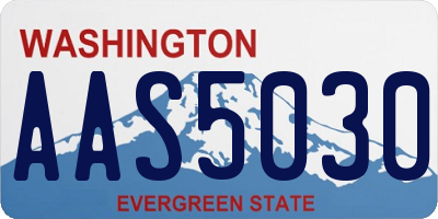 WA license plate AAS5030