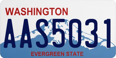 WA license plate AAS5031