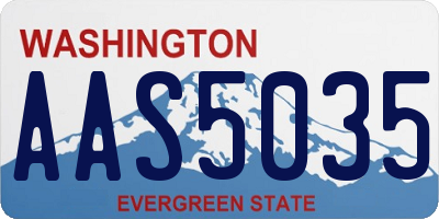 WA license plate AAS5035