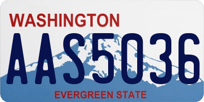 WA license plate AAS5036