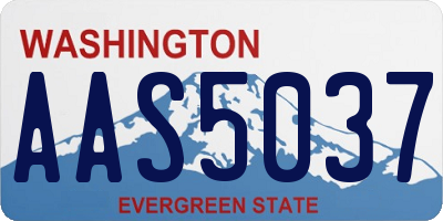 WA license plate AAS5037