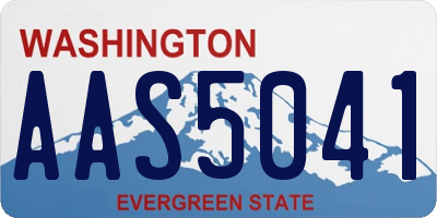 WA license plate AAS5041