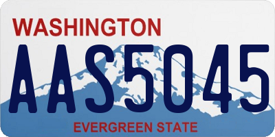 WA license plate AAS5045