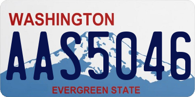 WA license plate AAS5046