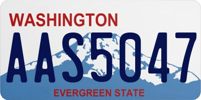 WA license plate AAS5047