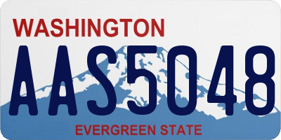 WA license plate AAS5048
