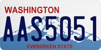 WA license plate AAS5051
