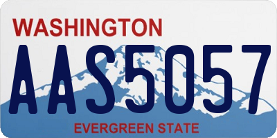 WA license plate AAS5057