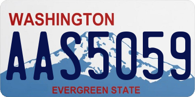 WA license plate AAS5059
