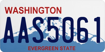 WA license plate AAS5061