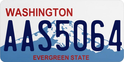WA license plate AAS5064
