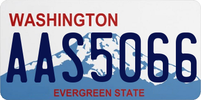 WA license plate AAS5066