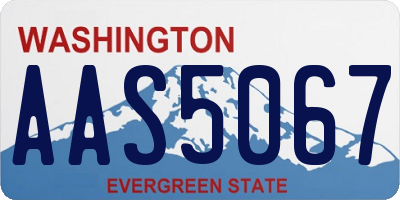 WA license plate AAS5067