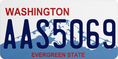 WA license plate AAS5069