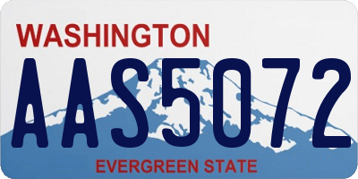 WA license plate AAS5072
