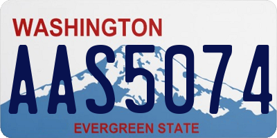 WA license plate AAS5074