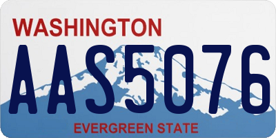 WA license plate AAS5076