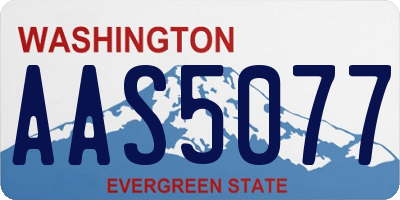 WA license plate AAS5077