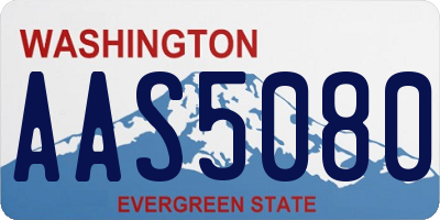 WA license plate AAS5080