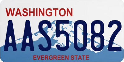 WA license plate AAS5082