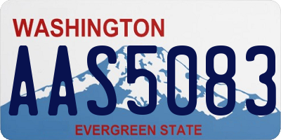WA license plate AAS5083