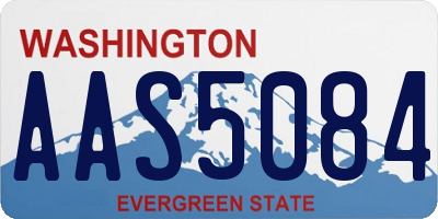 WA license plate AAS5084