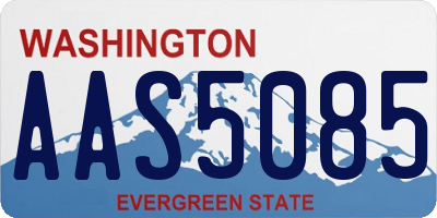 WA license plate AAS5085