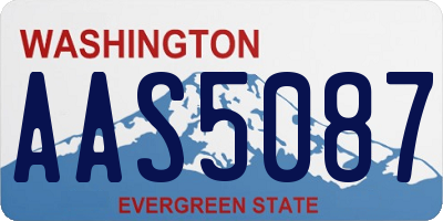 WA license plate AAS5087