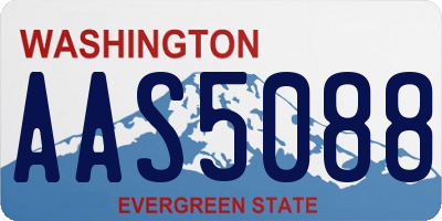 WA license plate AAS5088