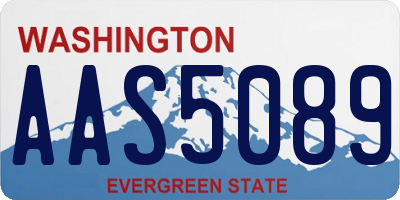 WA license plate AAS5089