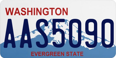 WA license plate AAS5090