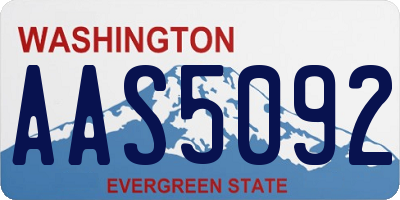 WA license plate AAS5092