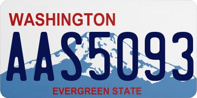 WA license plate AAS5093