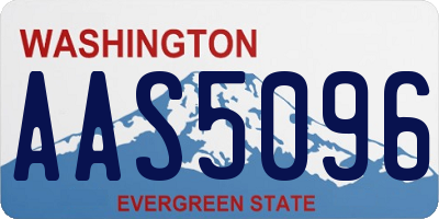 WA license plate AAS5096