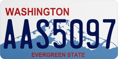 WA license plate AAS5097
