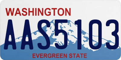 WA license plate AAS5103