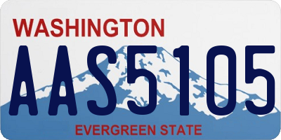 WA license plate AAS5105