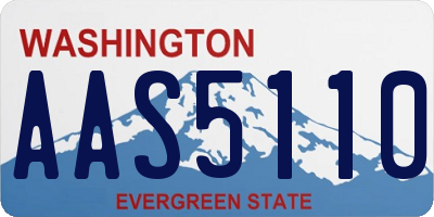 WA license plate AAS5110