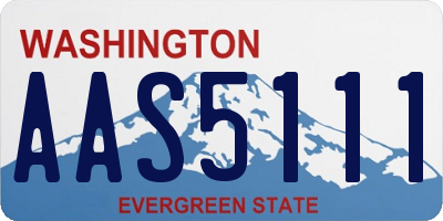 WA license plate AAS5111